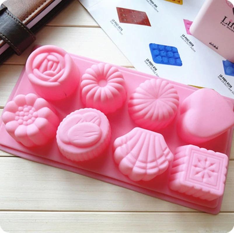 Soft Silicone Flower Patterns Handmade Soap Mold Chocolate Cake Mold Soap Making Set Silicone Crafts Cake Molds Straw Topper