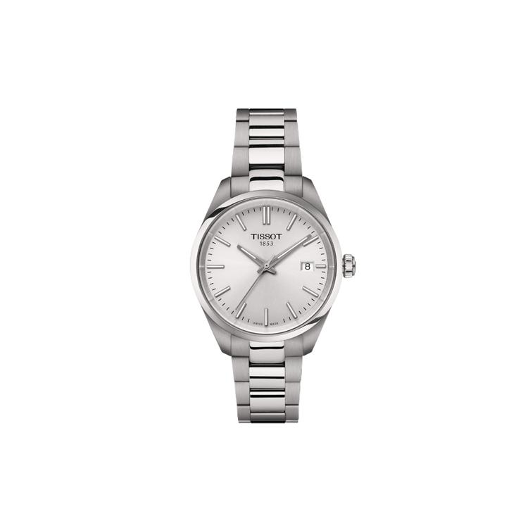Tissot Коллекция PR100 Кварцевый механизм Женские часы/Наручные часы/Швейцарские часы 34 мм Серебристый циферблат T1502101103100