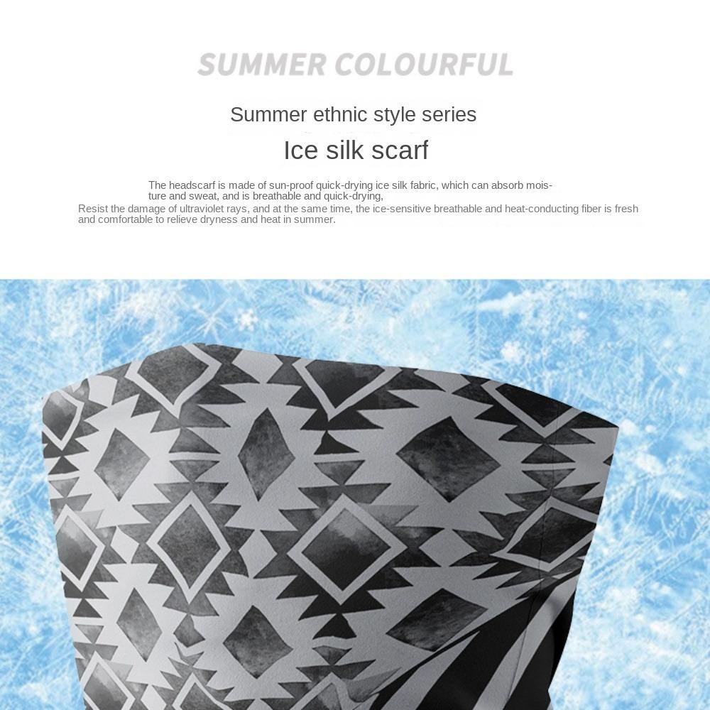 Sports Sunscreen Ice Silk Muffler Bandana Riding Mask Ice Silk Sunscreen Seamless Headscarf  Women