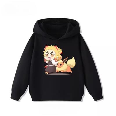 Убийца демонов: Детские толстовки Kimetsu No Yaiba Милые и теплые худи для мальчиков и девочек на осень и зиму