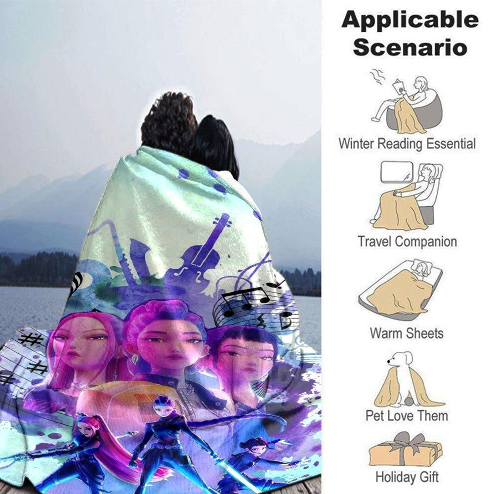 1pc Hunter X Kopo group Themed Flannel Blanket Suitable for Bed, Home Decor, Graduation Gifts, Easter, Back to School, Christmas, All Season Use