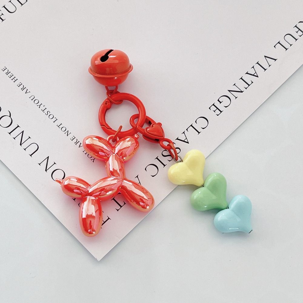 Cute Jelly Dog Key Chain Kawaii Love Puppy Keyring Creative Dog Balloon Keychain  Car Key