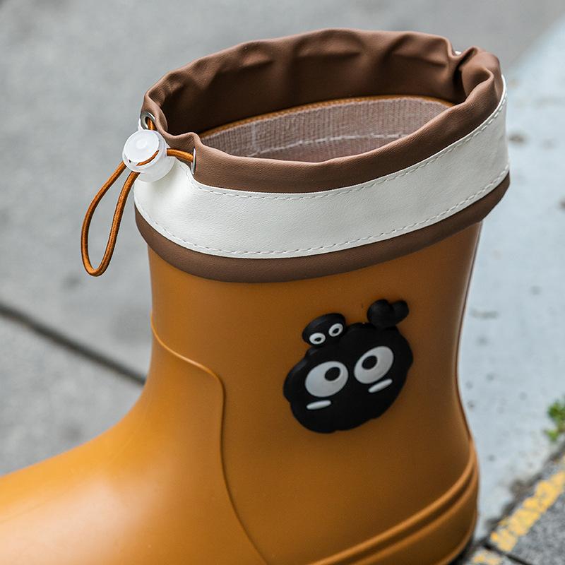 Сапоги для дождя средней высоты, водонепроницаемые сапоги для дождливой погоды, студенческая обувь для отдыха на природе, модная легкая нескользящая резиновая обувь