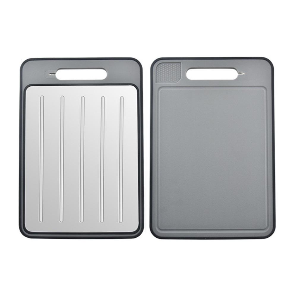 Разделочная доска 4 в 1 для разморозки Двусторонняя прямоугольная Подставка для быстрой разморозки с теркой Точилка Разделочная доска Говядина