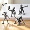 Miniature Alien Models for Micro Landscapes 4Pcs 3D Printed Statue Resin Sci-fi Figurines Creative Desktop Ornament Novelty Science Fiction