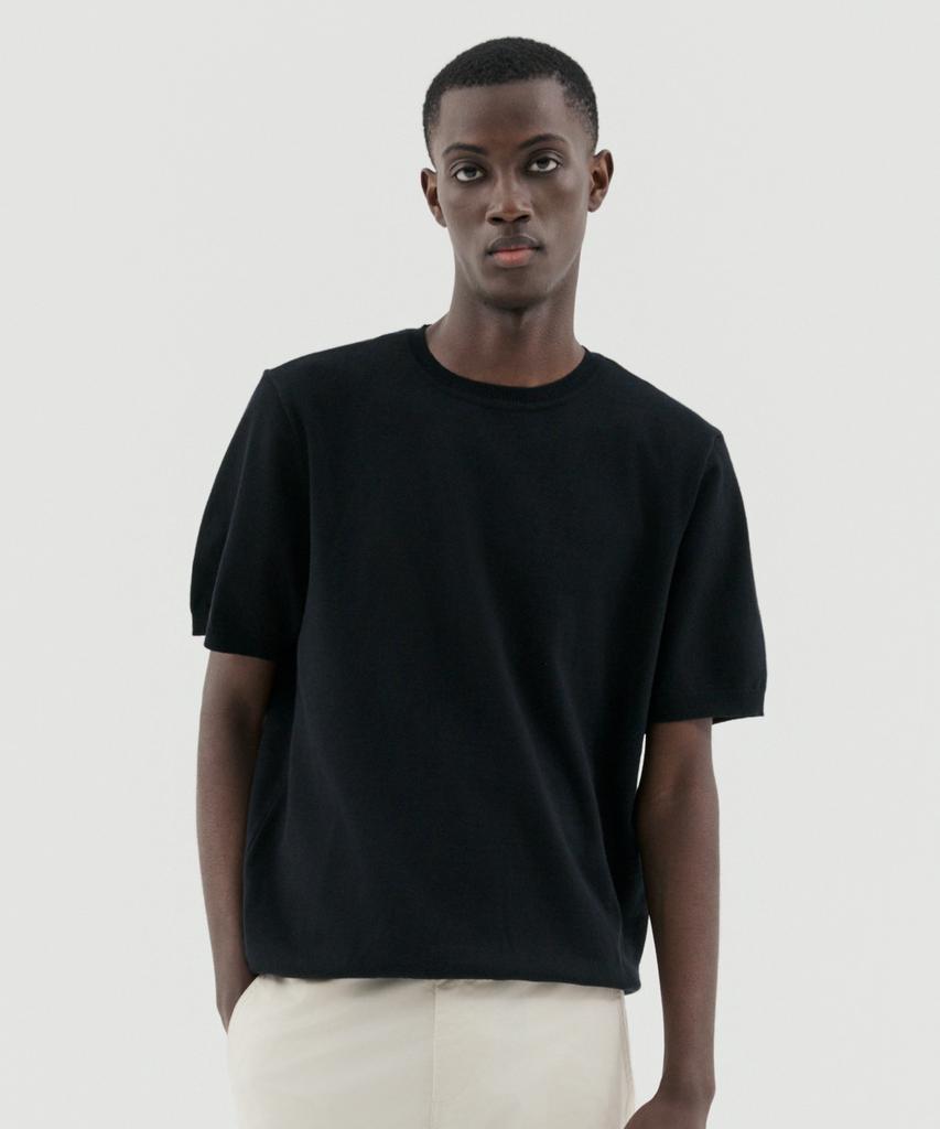 TRADCLUB [2Pack] Soft Round Short Sleeve Knit (4 Colors) (Type B)