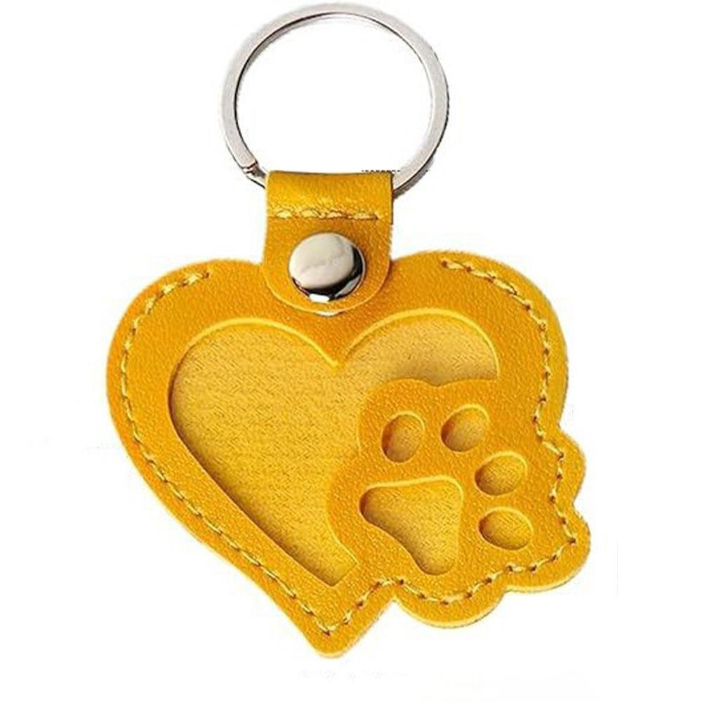 PU Leather Pet Hair Key Chain Portable Memorial Key Chain Pet Hair Storage Bag Pet Loss Memorial
