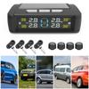 Auto Security Alarm Systems Tyre Temperature Monitor Automobile Accessories Solar/USB Powered Tire Pressure Monitoring System 4 Sensors Car TPMS