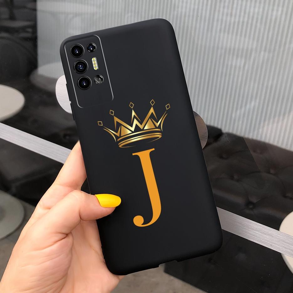 Чехол для Tecno Pova 2 LE7 LE7n Милая Корона Буквы Задняя Крышка Мягкий Силиконовый Чехол для Телефона Для Tecno Pova 2 Pova2 Coque Бампер Fundas