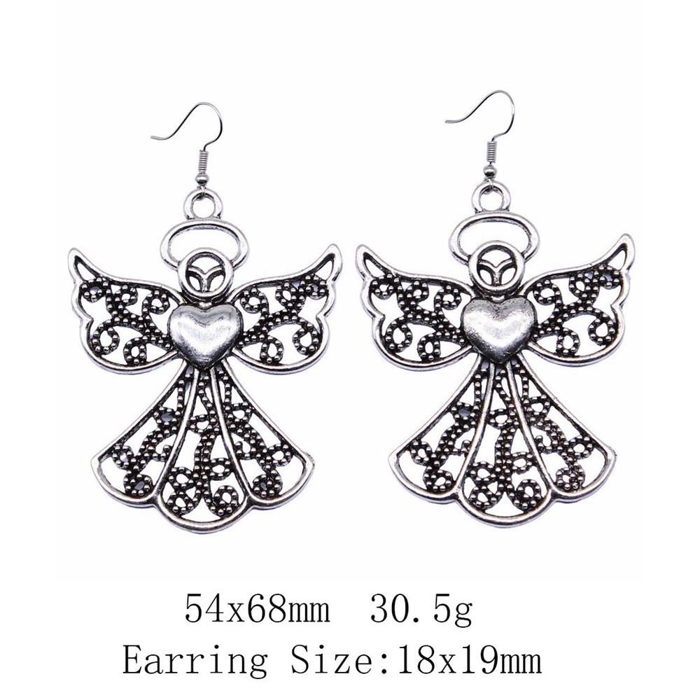 Комплекты сережек на годовщину свадьбы, серьги-подвески и подвески в виде крыльев ангела, женские серьги-сумки для свадьбы