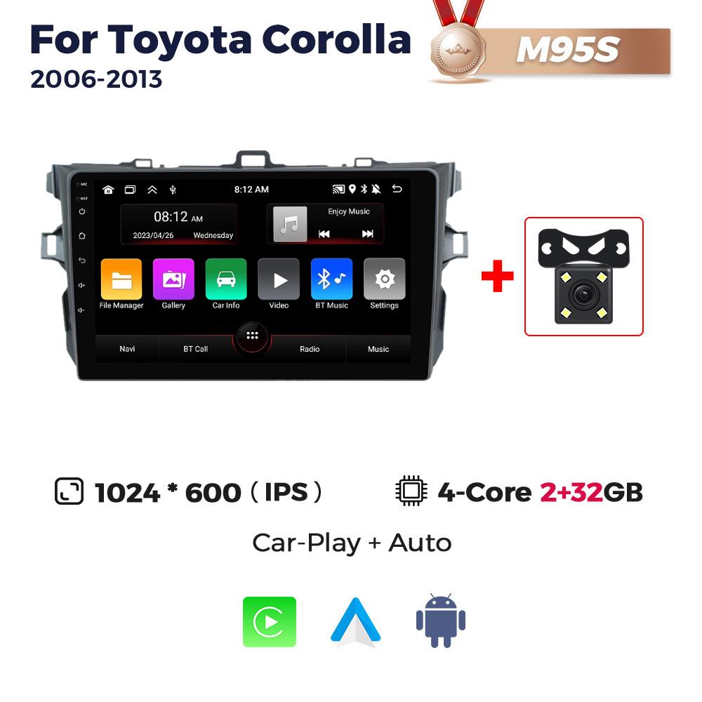 Android All In One Car Radio Multimedia Video Player для Toyota Corolla E140 150 2006-2013 Autoradio BT Carplay Monitor Auto GPS