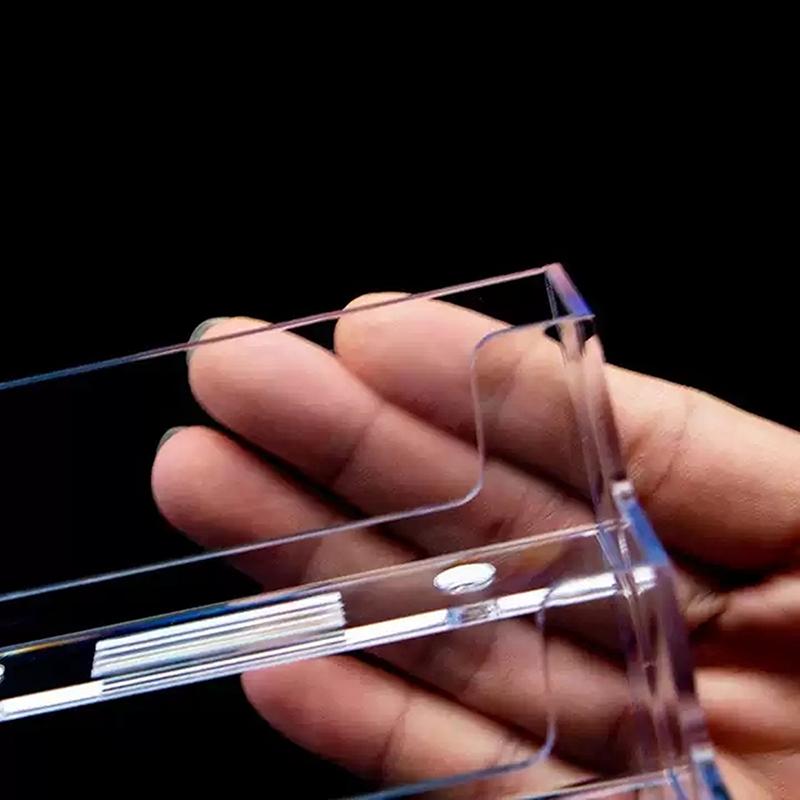 1Pc Clear Desk Shelf Box Storage Display Stand Acrylic Plastic Transparent Desktop Bussiness Card Holder Place Card Holder