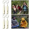 4Pcs Double Tube Emergency Whistles Clear Loud Sound Compact Size Portable Corrosion-Resistant Safety Survival Whistles with Keyring