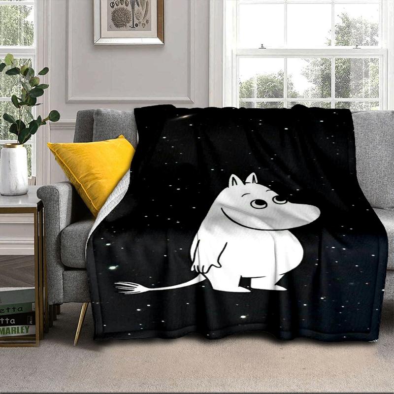 white hippo Fishing Adventure Blanket Flannel Blanket for bed, sofa, Camping, Hiking, Picnic Essentials, gift for family Fan gifts