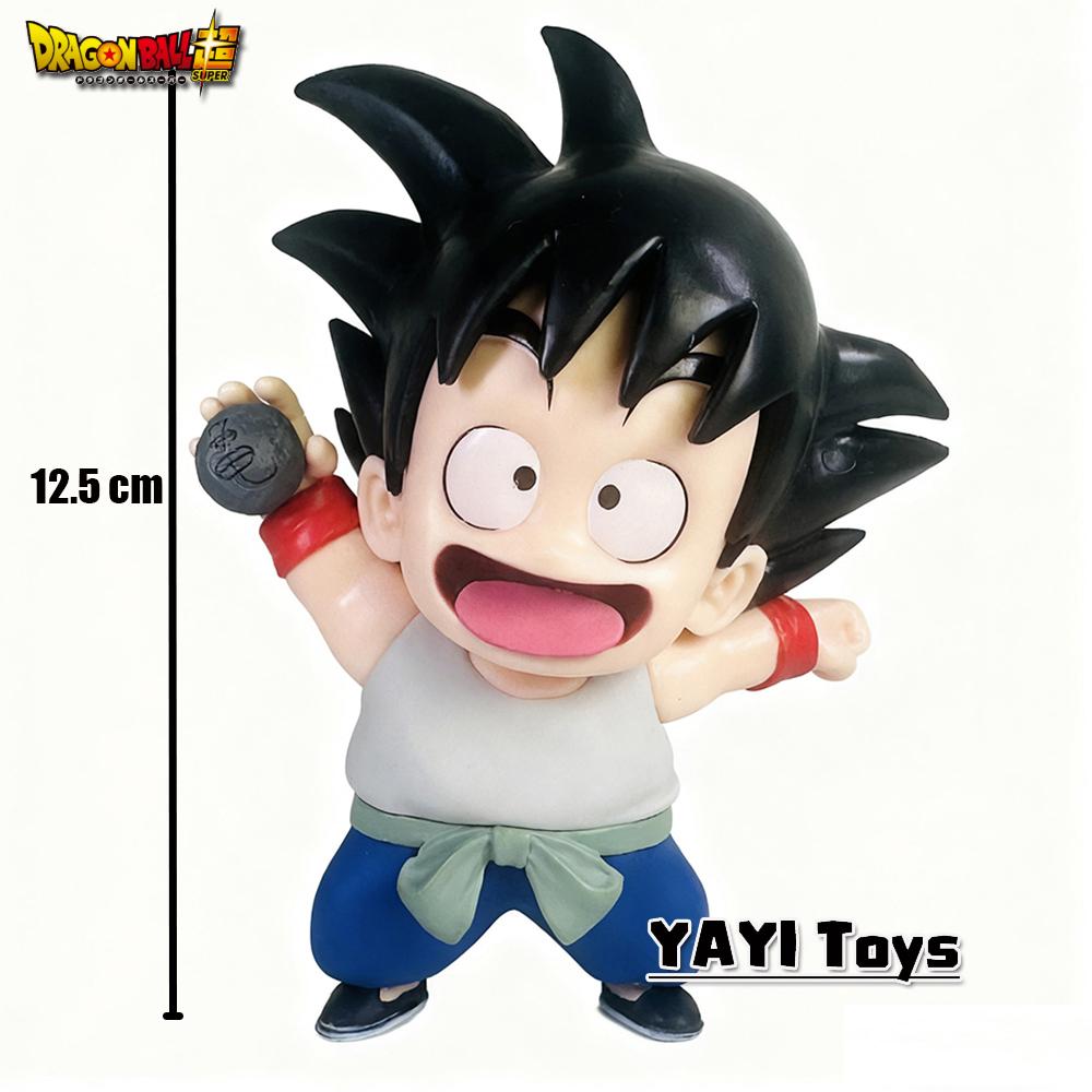 Новые фигурки аниме Dragon Ball Сон Гоку Криллин Фугуире Детство Милые модели ПВХ Статуэтка Настольные украшения Коллекционные игрушки Подарок Круглый Сенсорный Сжимаемый