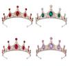 Korean Style Bridal Crown Crystal Diamond Wedding Tiara Birthday Tiara Hair Accessories Children's Crown Performance Head