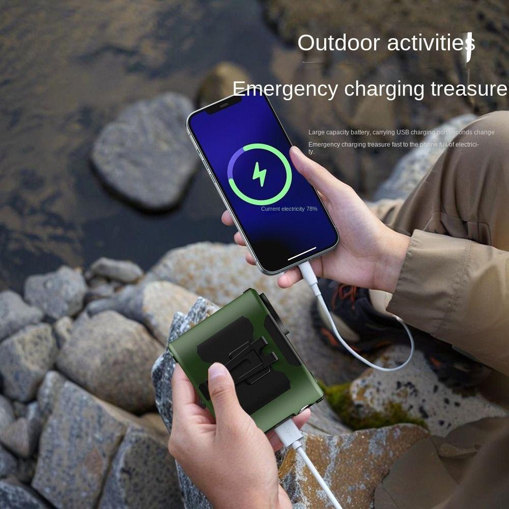 Strong Wind Waist Clip Fan Wireless Waist Hanging Fan Multi-functional Neck Fan Hiking