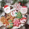 Christmas Cookie Mould Stainless Steel Cookie Stamp Press 6 Pieces Cookie Cutters Kit Christmas Cookie Cutters Embossing Cookie