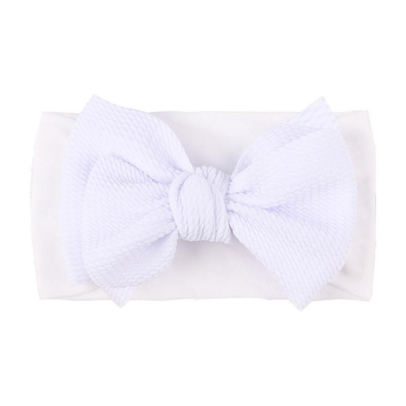 New Bow Nylon Headband, Cute Soft Elastic Twill Bubble Baby Hair Accessories, Baby Headband