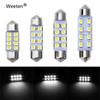 10/4Pcs 31mm 36mm 39mm 41mm LED Light 2835 8SMD Car Dome Double-Tip Roof Bulb Reading Lamp