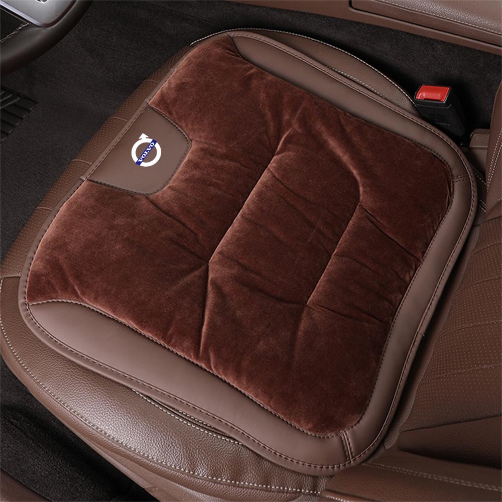 Car Front Cushion Seat Covers Flannel Soft Breathable Anti Slip Seats Pads Car Styling For Volvo Rdesign AWD C30 C70 S40 S60 S70