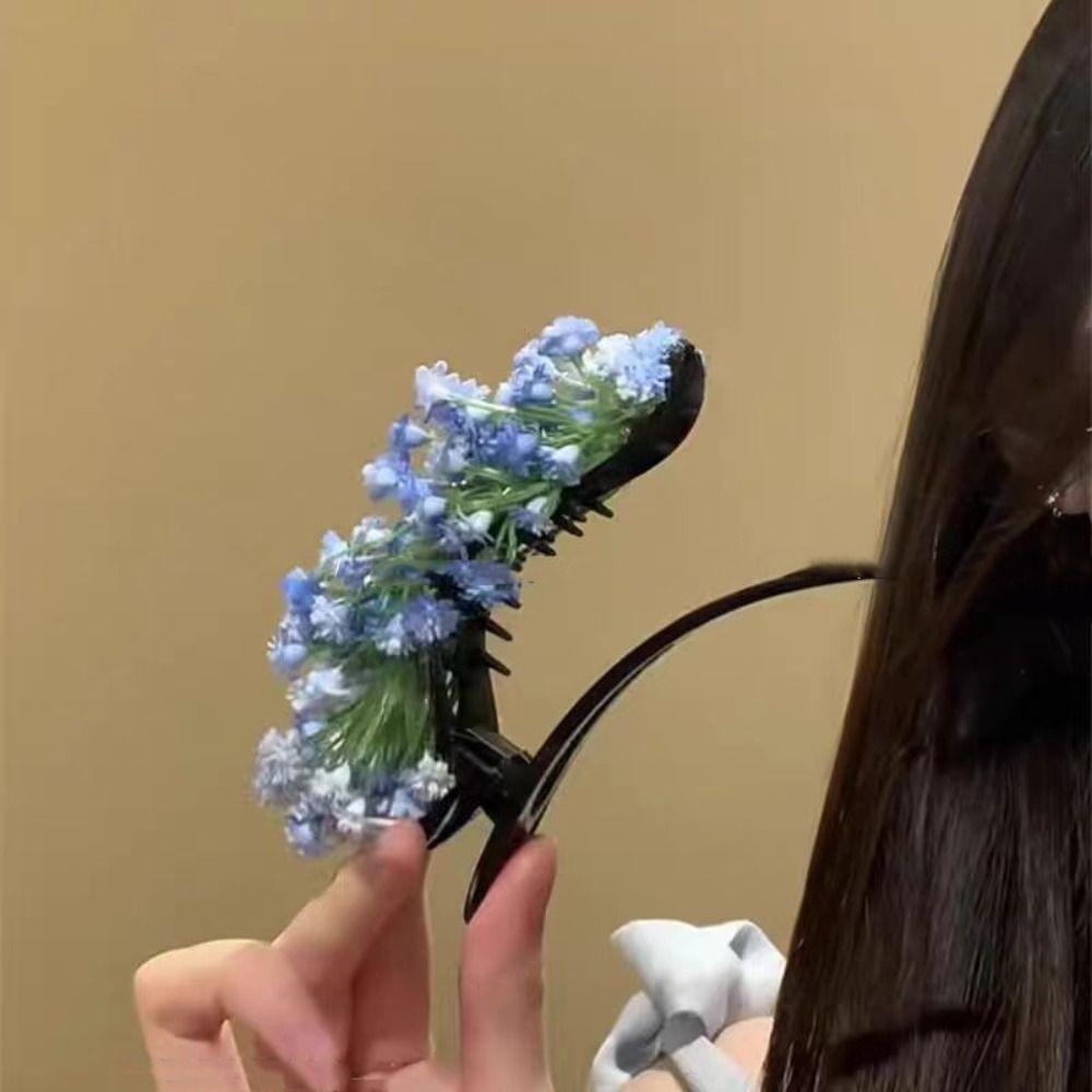 Bohemian Starry Sky Flower Hair Clip Sweet Thai Hairpin Headwear Floral Side Clip Female