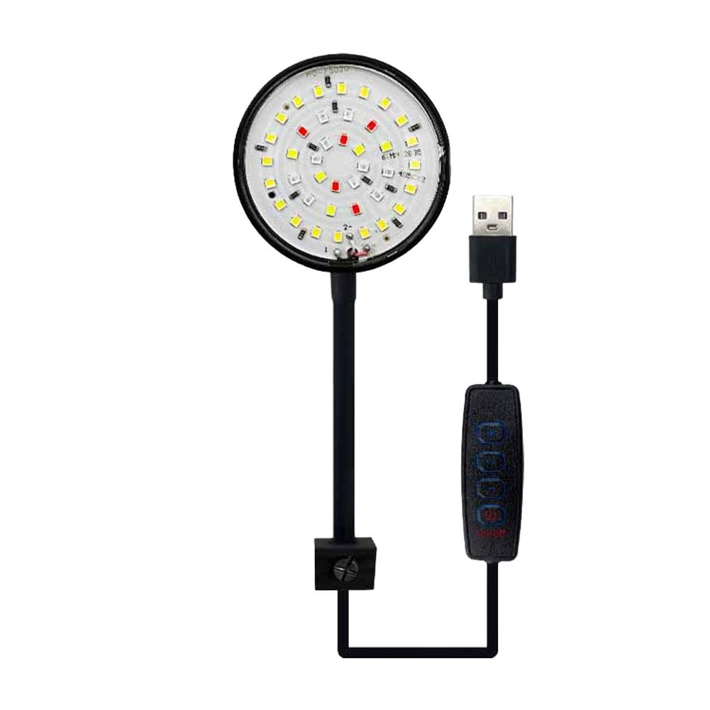 Светодиодная клипса для аквариума с регулируемым вращением на 360°, имитирующая солнечный свет, высокая яркость, энергосберегающая, USB, для водных растений