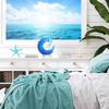 Ocean Wave Sculpture Blue Wave Ornaments Ocean Art for Desktop Decoration