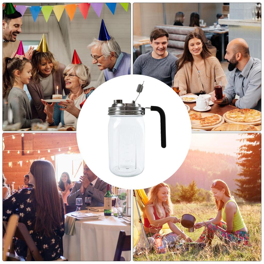 Герметичная банка для консервирования, 32 унции, для хранения продуктов, банка для консервирования напитков с крышкой и ручкой для сока, йогурта, молока, кофе, чая, лимонада, для кухни