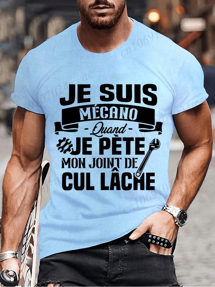 You Know I'm Mechano T Shirt Funny French Dad Gift Worker Humor Shirts Vintage Tee Casual Unisex Summer Fashion T-shirts Clothes