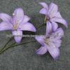 Triple-Head Silk Lily Bouquet for Wedding and Home Décor