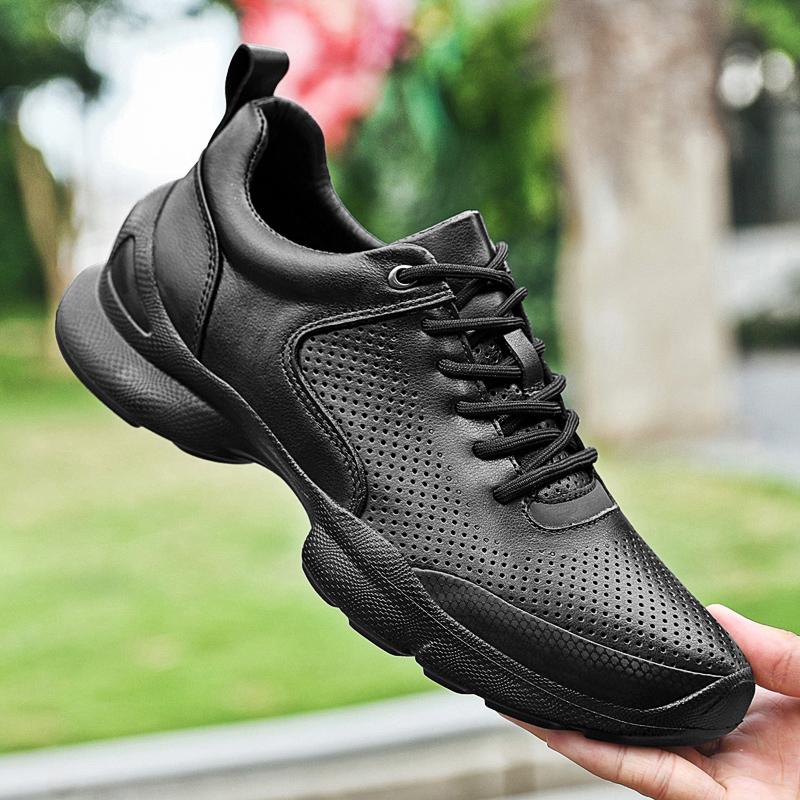 Fashion Stylish Trend Men's Walking Shoes Genuine Leather Sports Footwear Fashion Male Casual Shoes Non-Slip Running Sneakers Trainers