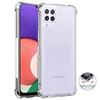 Protective Case - BOOLING - for Samsung Galaxy A22 4G - Shockproof Silicone - Transparent - Reinforced Corners