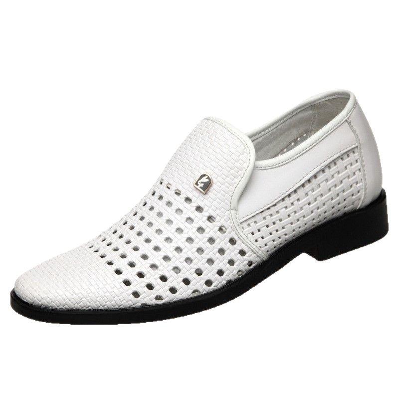 Летние мужские мокасины, дышащие мужские туфли из искусственной кожи, мягкие подошвы, мужская повседневная обувь, туфли-оксфорды без застежек, деловые туфли