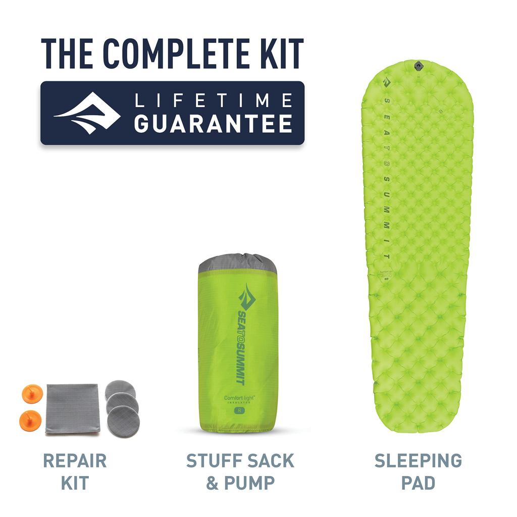 Легкий утепленный спальный коврик Sea to Summit Comfort для пешего туризма и кемпинга, стандартный (72 x 21,5 x 2,5 дюйма)