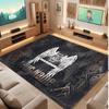 Rammstein Personalized Crystal Velvet Carpet, Customized Name Text Soft Anti‑Slip Rug for Living Room Bedroom