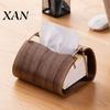 Office Desk Organizer Wooden Tissue Holder, Rectangular Decorative Paper Napkin Dispenser, Reusable Holder Organizer, for Home Decor Bathroom Case