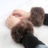 1Pair Thicken Women Winter Warm Wrist Arms Gloves Bracelet Cuff Wristband Plush Elastic Oversleeve A