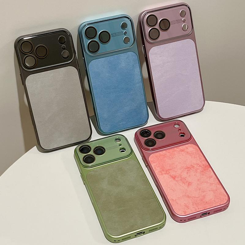 Применимо к чехлу для мобильного телефона iPhone17promax Apple 16, джинсовый узор со встроенной защитной пленкой для объектива 14/15, простой, новый цвет