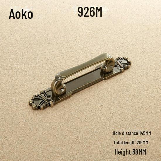 European Antique Copper Double Door Handle - Exposed & Invisible Design