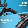 Electric Bicycle Keteles K800 26" 1000Wx2 Motor Adult Ebike 48V 23AH All Terrain Fat Electric Bike 21 Speed LED Display Blue