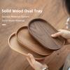 1PCS Tableware Solid Wood Round Dessert Plate Japanese-style Wooden Tray Snack Plate Dried Fruit Plate Wooden Plate