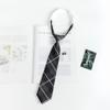 JK Bow Tie for Women, Japanese Uniform Shirt, College Style Student Plaid Tie, Men's Free Ribbon Accessories