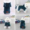 Pet Dog Clothes Winter Warm With Big Fur Collar And Four Legs Jumpsuit Thicken Pet Clothing for Yorkshire Teddy Dogs Costume