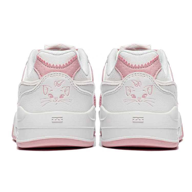 Li Ning Disney Marie Cat Collaboration Series Толстая подошва, увеличивающая высоту, амортизирующая, износостойкая, низкая, для скейтбординга, женские кроссовки AGCT416-3