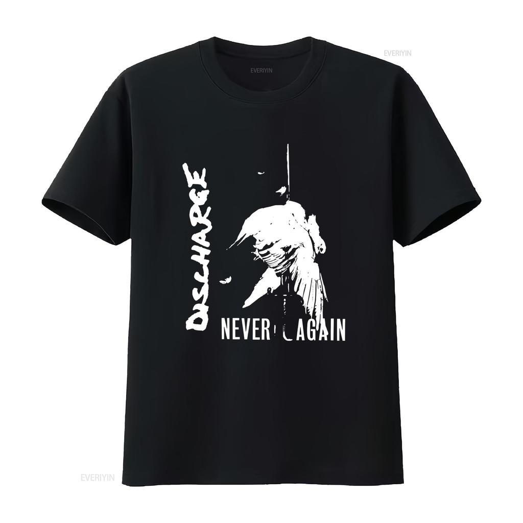 Discharge Никогда Больше Хардкор Панк D Beat Anti Cimex Футболка винтажная Стиранная дизайнерская одежда уличная мода Удобная Немного