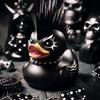 New Duck Statue Gothic Sculpture Punk Animal Figurine Resin Desk Decoration Collectible Figurines Satan Duck Tabletop Ornaments