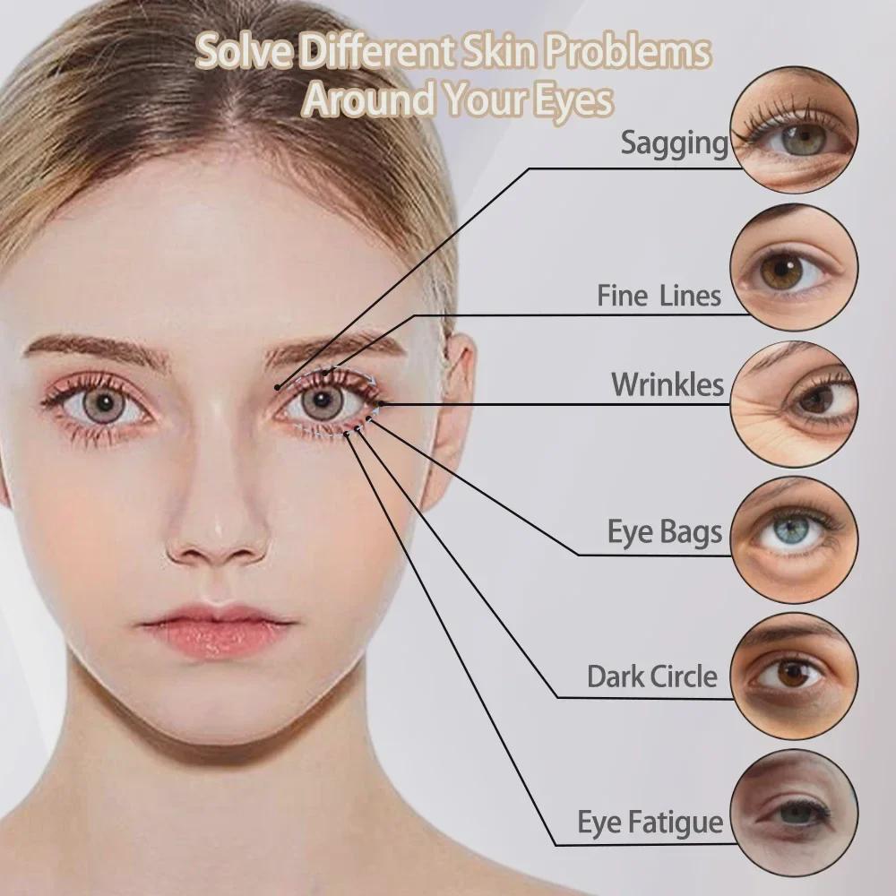 EMS Eye Massager - Low Frequency Muscle Stimulator for Face Lift, Skin Tightening, Anti-Wrinkle Facial Care