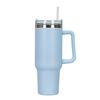 1 Set 1200ml Coffee Cup with Handle 304 Stainless Steel Straw Cup Car Insulated Tumbler