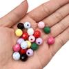20pcs 10mm Acrylic Solid Color Multi-section Round Beads Fashion Beading Material For Jewelry Making